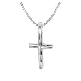 trendor 35851 Kreuz mit Herren-Halskette 925 Silber 50 cm