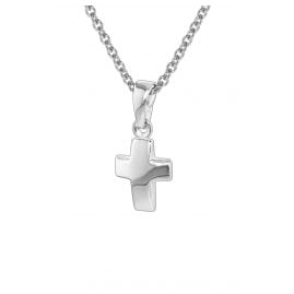 trendor 35787 Silber Kinder-Halskette mit Kreuz-Anhänger