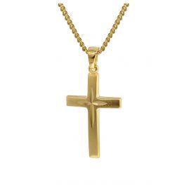 trendor 35797 Gold Kreuz 333 mit 42 cm goldplattierter Halskette