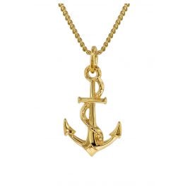 trendor 35801 Gold Pendant Anchor on Gold-Plated Necklace