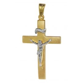 trendor 75118 Crucifix Pendant Gold 750 (18 ct) 35 x 19 mm