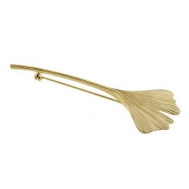 trendor 75724 Brosche Gingko-Blatt Gold auf Silber