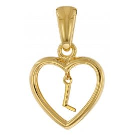 trendor 51850-L Heart Pendant with Letter L Gold Plated 925 Silver