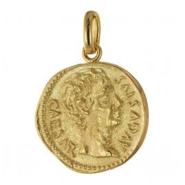 trendor 358845 Pendant Augustus 333 Gold Replica of a Roman Denarius Coin