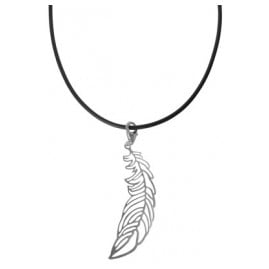 trendor 63522 Necklace With Large Silver Feather