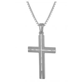 trendor 63836 Gents Necklace with Cross 925 Silver