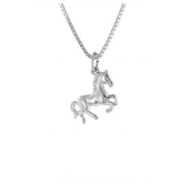 trendor 63690 Kinder-Halskette mit Pferde-Anhänger Silber