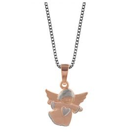 trendor 79091 Silver Chain with Two-Colour Angel