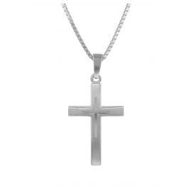 trendor 79602 Kids Silver Cross with Chain