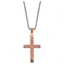 trendor 79565 Cross Pendant Women's Necklace Silver 925 Two-Colour