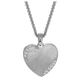 trendor 35896 Silver Necklace with Heart Pendant