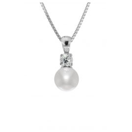 trendor 35906 Pearl Pendant With Silver Necklace