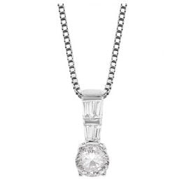 trendor 35910 Silver Necklace with Zirconia Pendant