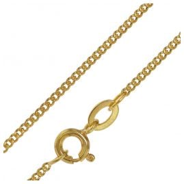 trendor 08427 Halskette für Anhänger Goldplattiert Flachpanzer 1,4 mm