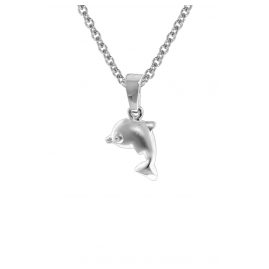 trendor 08473 Silver Dolphin Pendant Kids Necklace