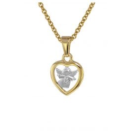trendor 08553 Heart Pendant Girls Necklace Gold 333/8K