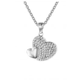 trendor 08607 Silver Pendant Shiny Heart With Necklace
