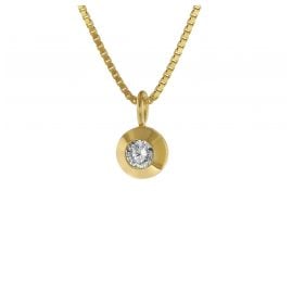 trendor 75042 Gold Pendant with Cubic Zirconia on Gold Plated Necklace