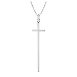 trendor 75046 Stab-Kreuz mit Kette für Damen Silber 925