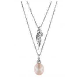trendor 75064 Necklace For Women 925 Silver With Freshwater Pearl And Zirconia