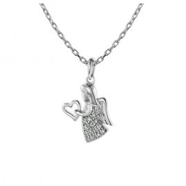 trendor 75471 Necklace with Angel White Gold 585 / 14K