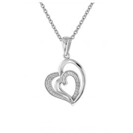 trendor 75504 Necklace with Heart in Heart Pendant Silver 925