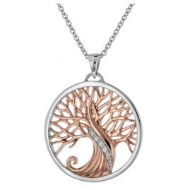 trendor 75513 Necklace with Tree of Life Pendant Silver 925