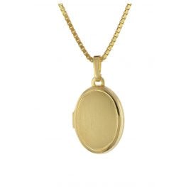 trendor 75727 Medaillon mit Damen-Kette Gold auf Silber