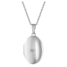 trendor 75728 Women's Locket Necklace Silver 925