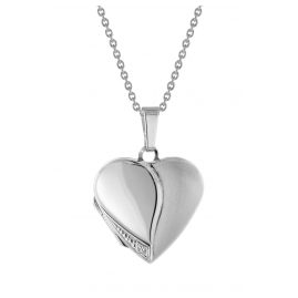 trendor 75734 Women's Heart Locket Necklace Silver 925