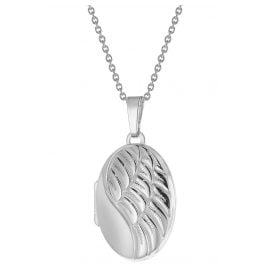 trendor 75772 Women's Necklace with Wing Locket Silver 925