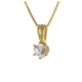 trendor 75798 Pendant with Zirconia Gold 333 + Gold-Plated Necklace