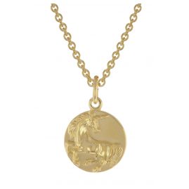 trendor 75964 Einhorn-Anhänger 333 Gold mit goldplattierter Silberkette