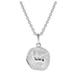trendor 75920-04 Zodiac Sign for Kids Aries White Gold 333 Pendant + Necklace