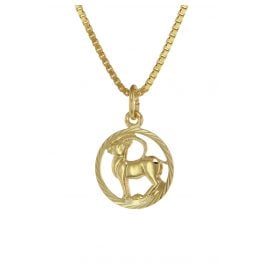 trendor 75990-01 Kids Capricorn Zodiac Sign 333 Gold + Gold-Plated Necklace