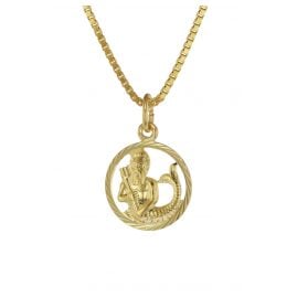 trendor 75990-02 Zodiac Sign Aquarius 333 Gold + Gold-Plated Kids Necklace