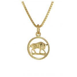 trendor 75990-05 Kids Zodiac Sign Taurus 333 Gold + Gold-Plated Necklace