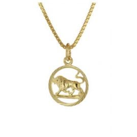 trendor 75990-08 Children's Zodiac Sign Leo 333 Gold + Gold-Plated Necklace