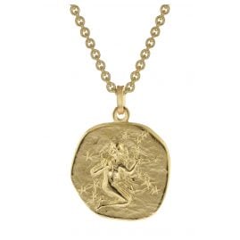 trendor 39070-09 Jungfrau Sternzeichen Ø 20 mm Herrenkette Gold auf Silber