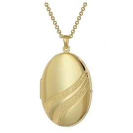 trendor 39095 Medaillon mit Damen-Halskette Gold auf Silber 925