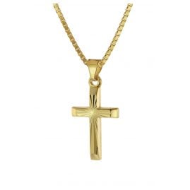 trendor 39520 Halskette mit Kreuz für Kinder Gold 333/8 Karat