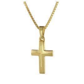 trendor 39522 Halskette mit Kreuz für Kinder Gold 333/8 Karat