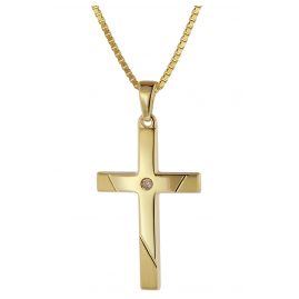 trendor 39526 Necklace with Cross Pendant Gold 333/8 K