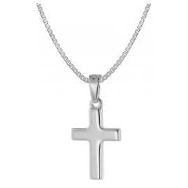 trendor 39582 Kreuz mit Halskette für Kinder 925 Silber