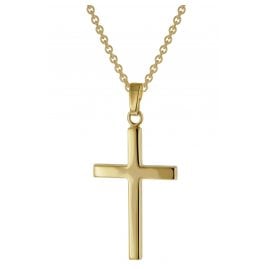 trendor 39788 Cross Gold 333 / 8kt with Gold-Plated Silver Necklace