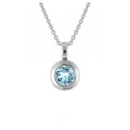 trendor 51400 Necklace With Topaz Pendant 925 Sterling Silver