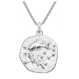 trendor 51610-03 Zodiac Sign Pisces Ø 20 mm and Necklace 925 Silver