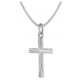 trendor 51572 Cross for Children 925 Sterling Silver 20 mm with Necklace
