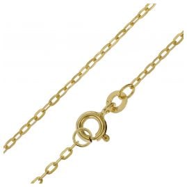 trendor 51862 Necklace Gold 333/8K Flat Anchor Chain 1.3 mm Wide