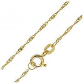 trendor 51890 Damen-Kette 585 Gold / 14 Karat Singapur-Collier 1,2 mm breit